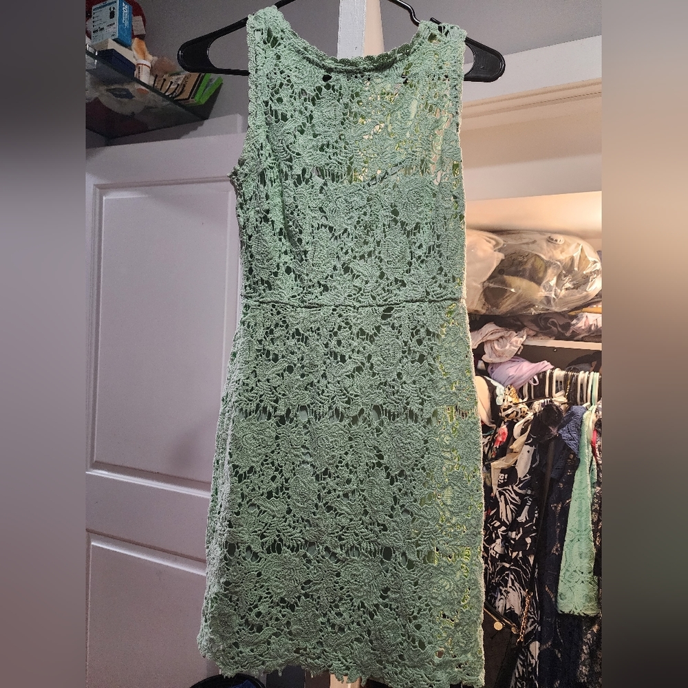 Mint green forever 21 lace dress